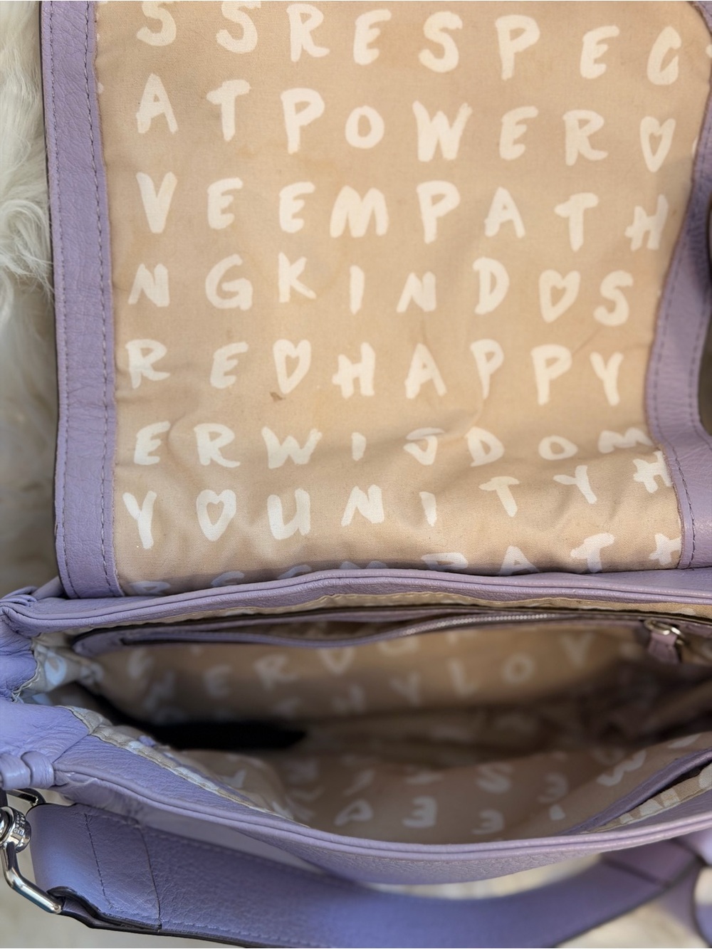 Aimee Kestenberg Leather Lavender Crossbody Shoulder Bag - Picture 7 of 7